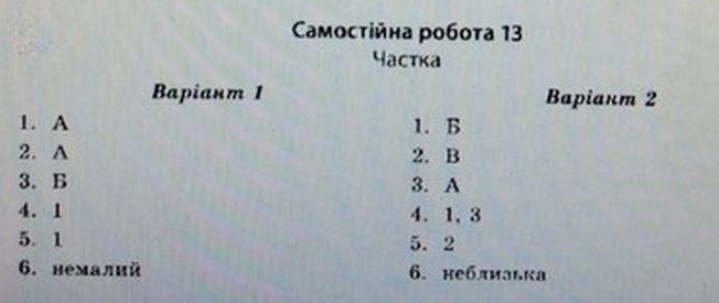 Тест-контроль. Українська мова і література 7 клас Марченко А.С., Сасіна О. В., Уліщенко В. В. Задание 13