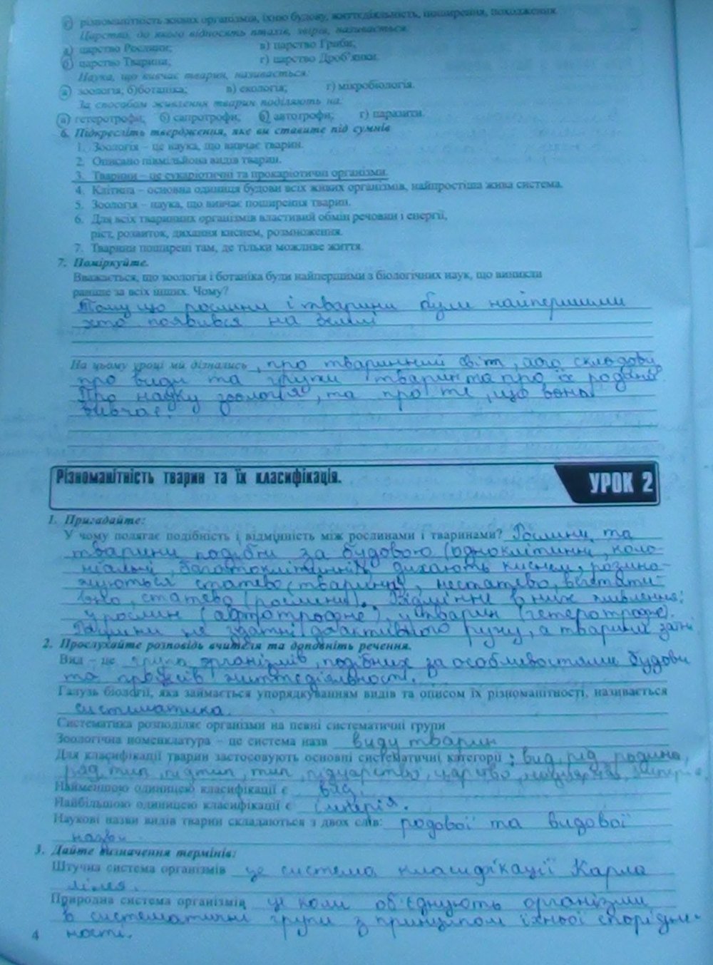 Робочий зошит з біології 8 клас відповіді (друга версія) Н.М. Поліщук Страница str4