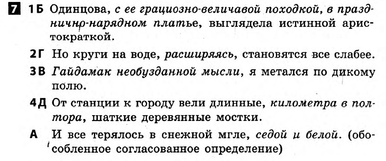 Русский язык 8 класс. Ответы с комментариями к итоговым контрольным работам  Вариант 7