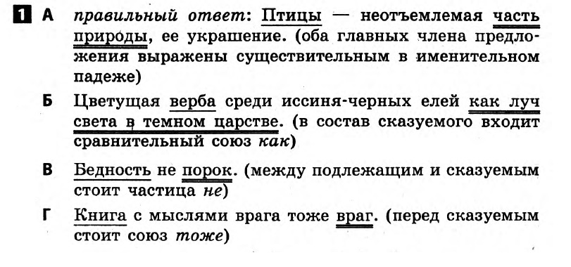 Русский язык 8 класс. Ответы с комментариями к итоговым контрольным работам  Вариант 1