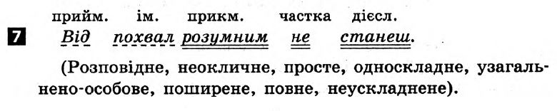 Українська мова 8 клас. Відповіді з коментарями до підсумкових контрольних робіт С.Р. Молочко Вариант 7