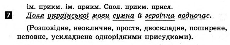Українська мова 8 клас. Відповіді з коментарями до підсумкових контрольних робіт С.Р. Молочко Вариант 7