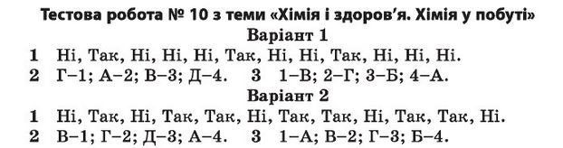 Хімія 11 клас. Комплексний зошит для контролю знань з хімії відповіді О.В. Григорович Задание 10