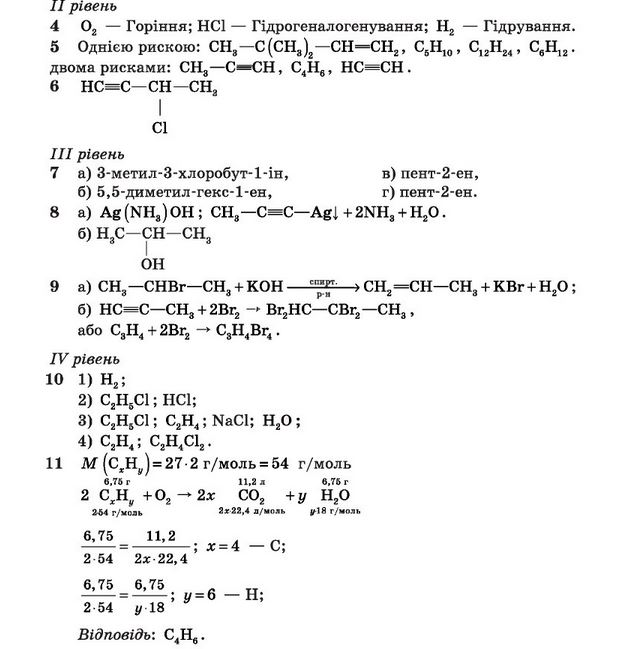Хімія 11 клас. Комплексний зошит для контролю знань з хімії відповіді О.В. Григорович Вариант 12