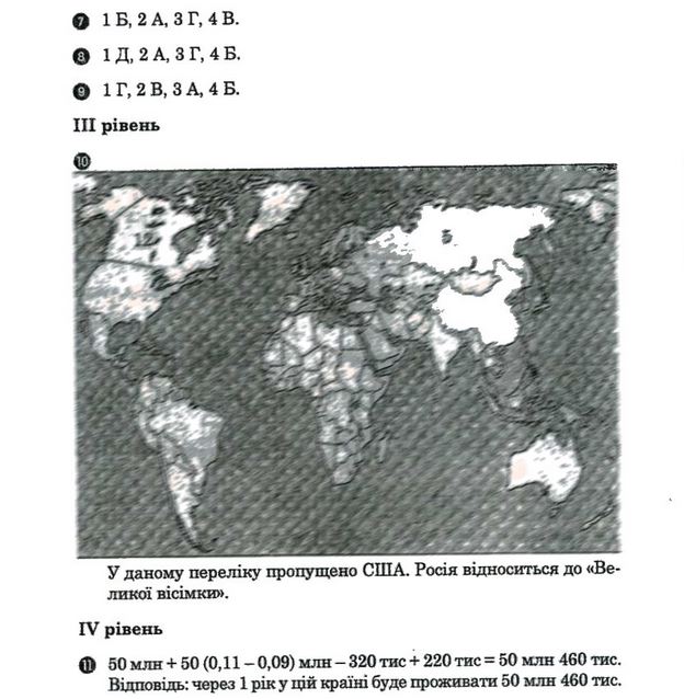 Географія 10 клас. Соціально-економічна географія світу відповіді В.Ф. Вовк Вариант 32
