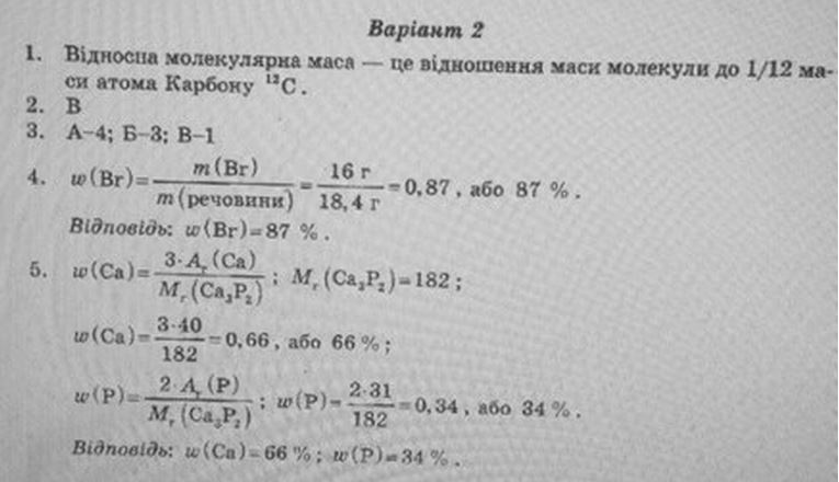 Тест-контроль. Хімія 9 клас Ісаєнко Ю. В. Вариант 2