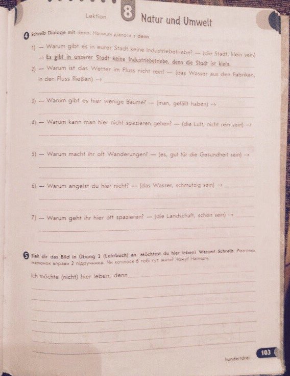 Робочий зошит з німецької мови 6 клас відповіді С.І. Сотникова, Т.Ф. Білоусова Страница 103