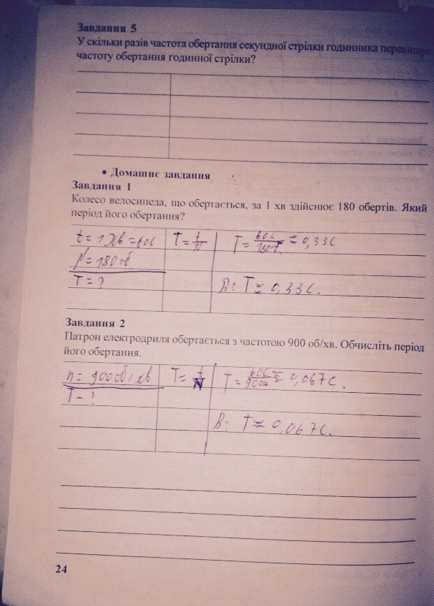 Робочий зошит з фізики 8 клас відповіді. Рабочая тетрадь по физике 8 класс Максимович З.Ю., Варениця Л.В., Білик М.М. Страница 24