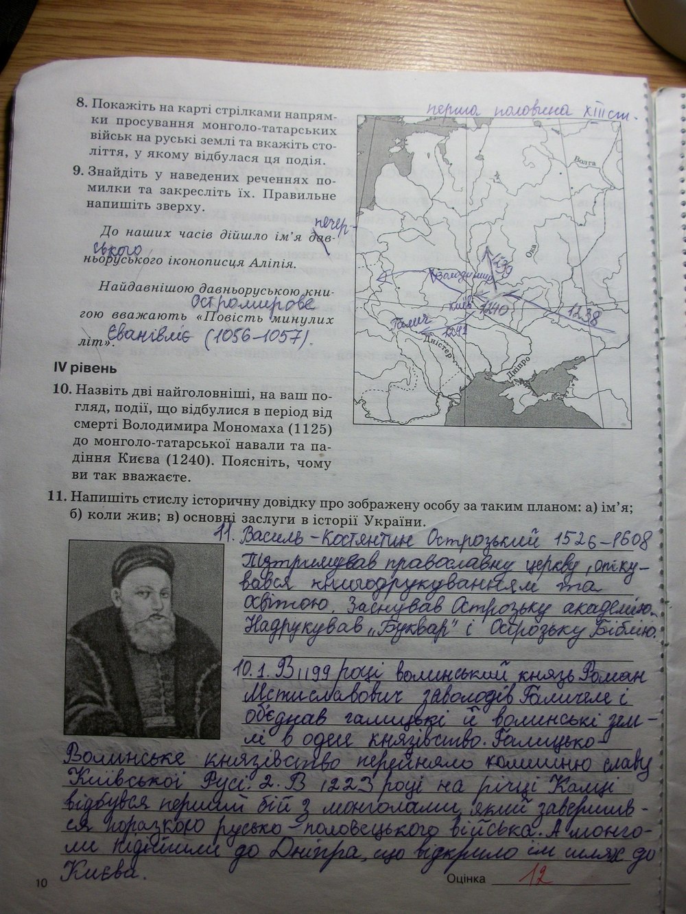 Робочий зошит з історії 5 клас. Вступ до історії України. Заліковий зошит К.О. Баханов Страница str10