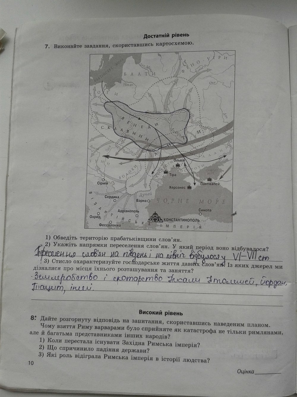 Робочий зошит з історії 6 клас. Історія України. Всесвітня історія. Підсумкові контрольні роботи Святокум Страница 10