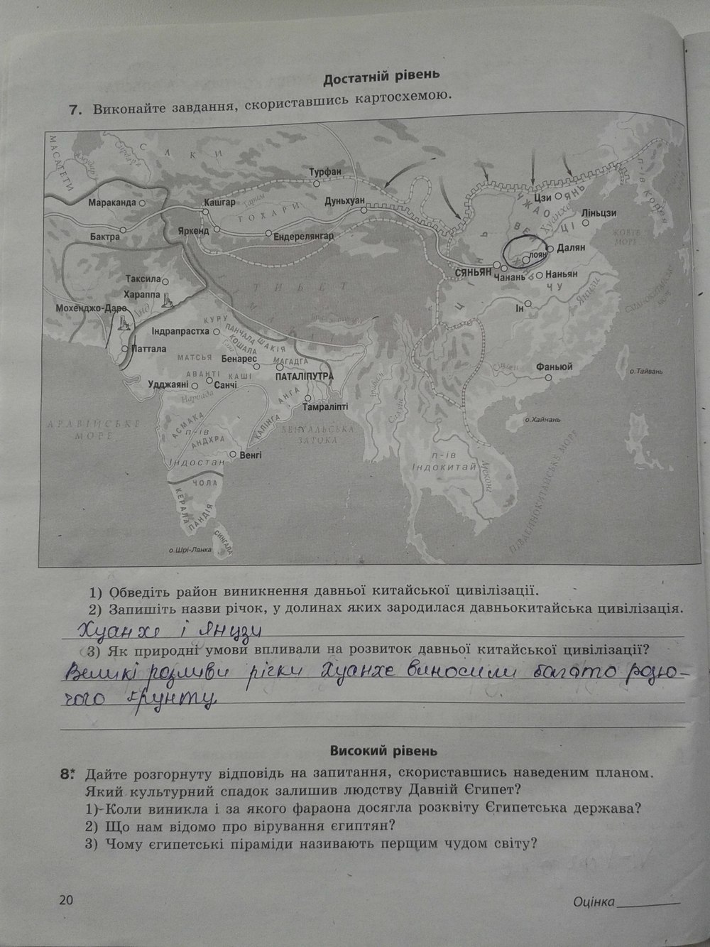 Робочий зошит з історії 6 клас. Історія України. Всесвітня історія. Підсумкові контрольні роботи Святокум Страница 20