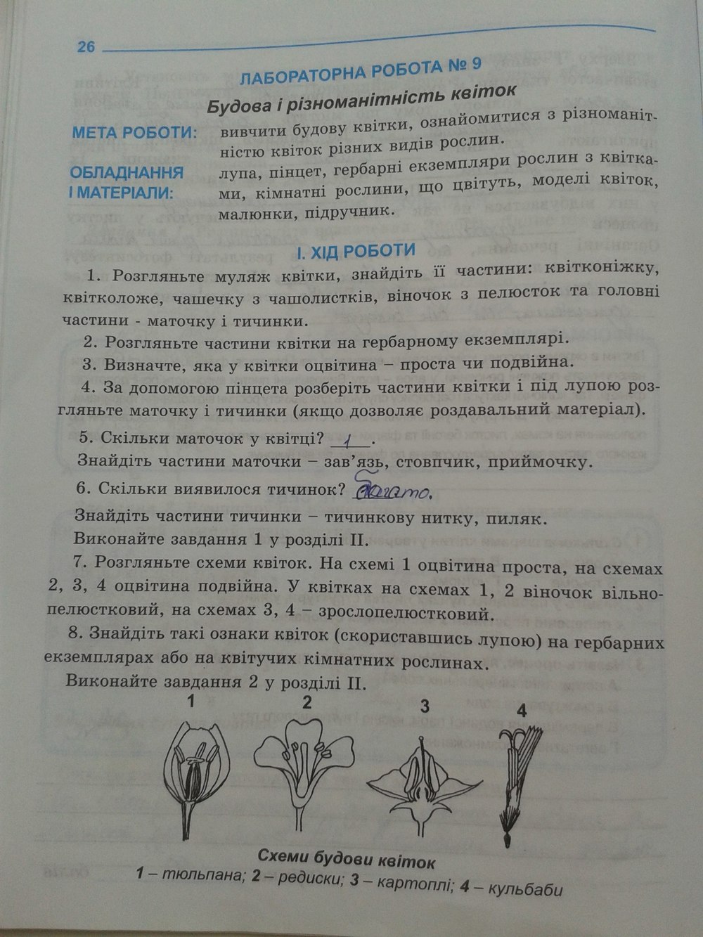 Робочий зошит з біології 7 клас. Зошит для лабораторних та практичних робіт Н.В. Шилова Страница 26
