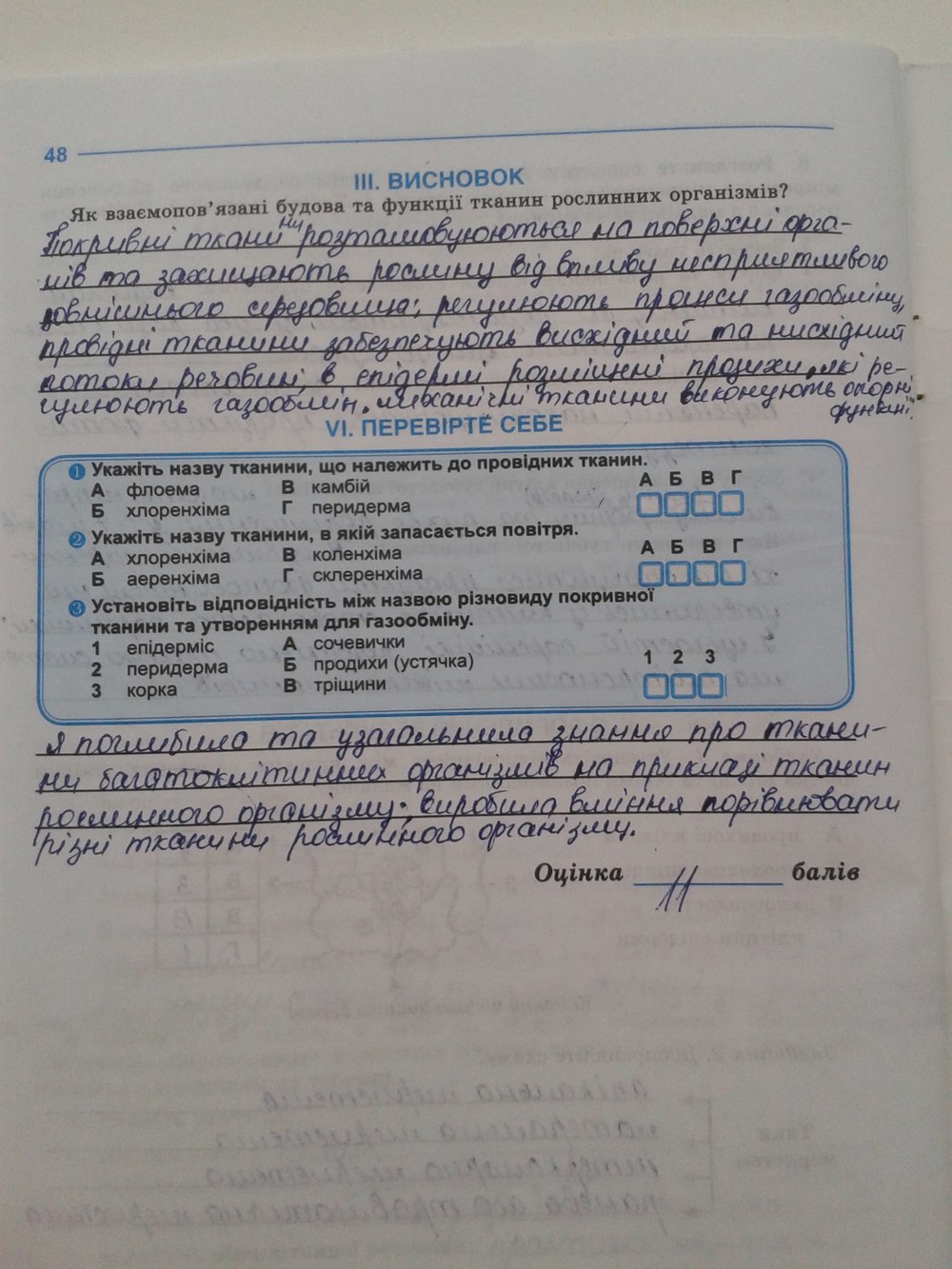 Робочий зошит з біології 10 клас. Зошит для лабораторних та практичних робіт Н.И. Новикова Страница 48