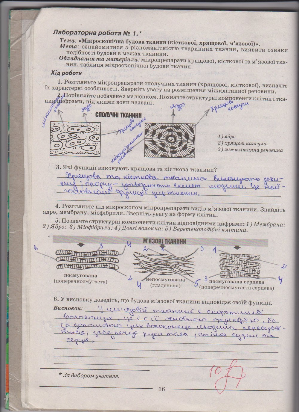 Робочий зошит з біології 9 клас А. Калінчук, Н. Гусєва Страница 16