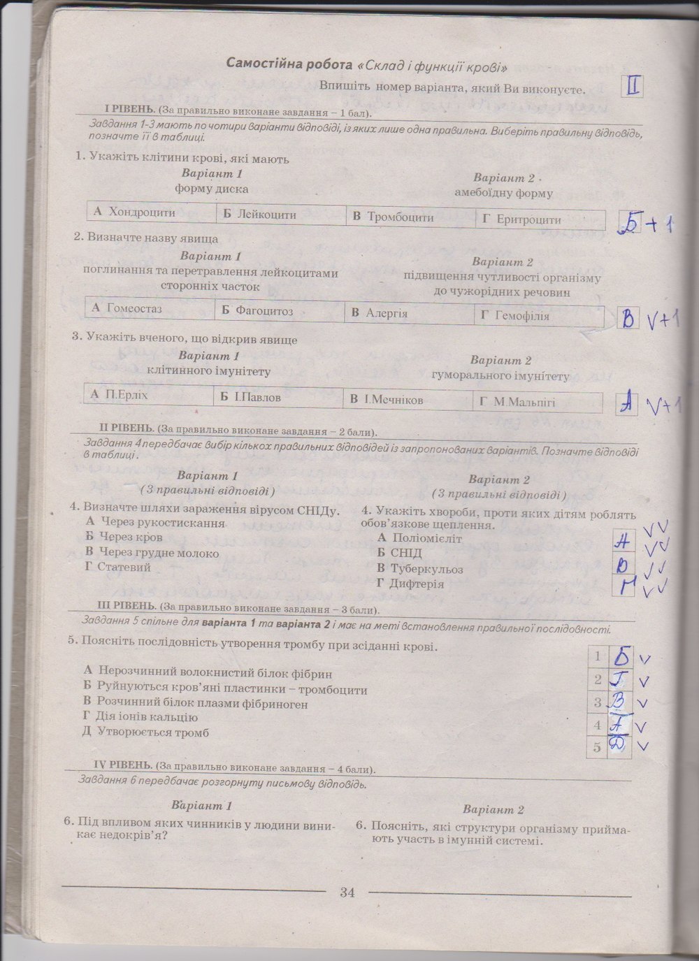 Робочий зошит з біології 9 клас А. Калінчук, Н. Гусєва Страница 34