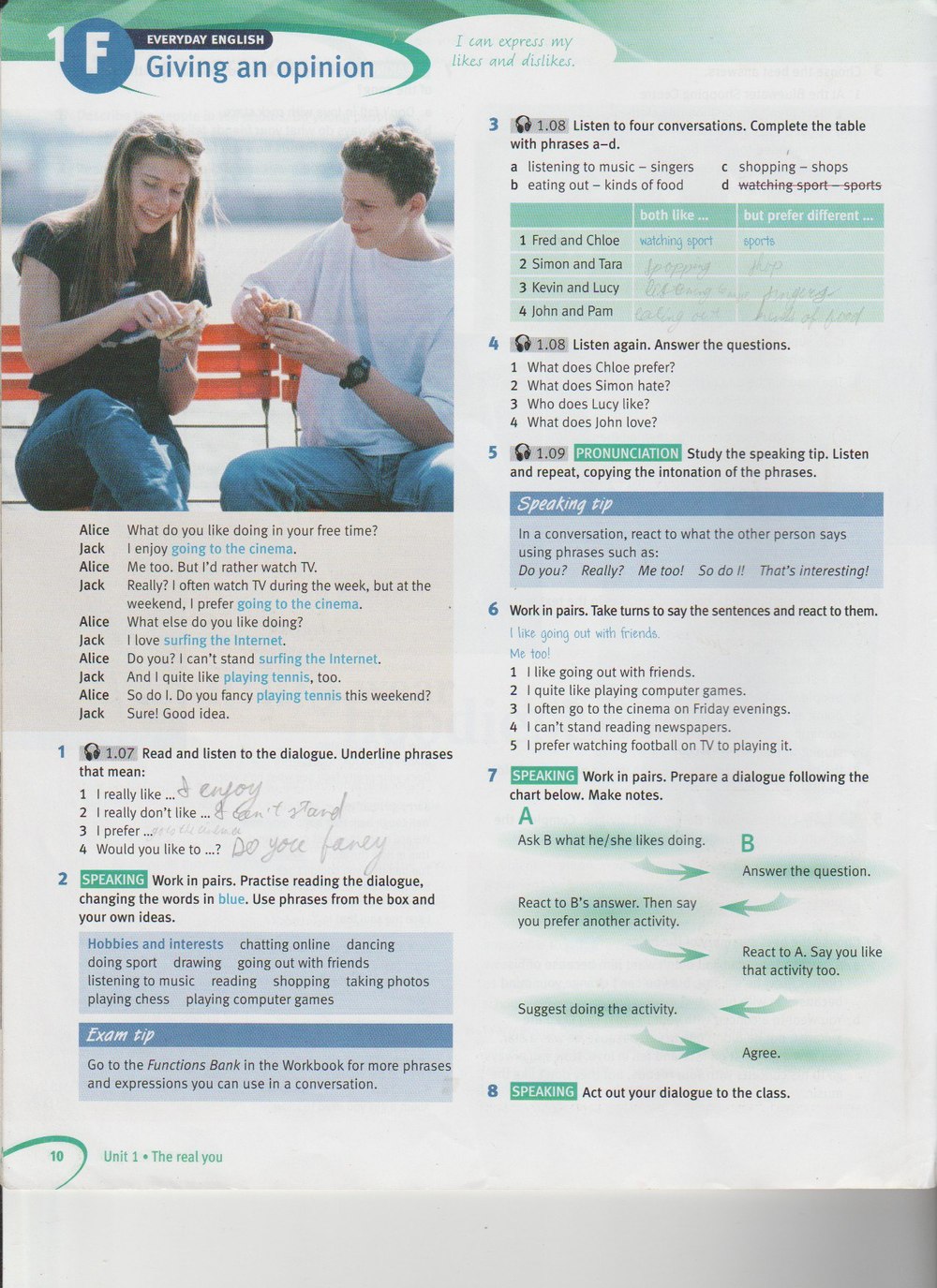 Робочий зошит з англійської мови 8 клас. Solutions Solutions Student book  Страница 10