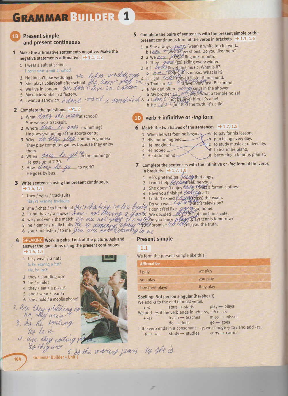 Робочий зошит з англійської мови 8 клас. Solutions Solutions Student book  Страница 104