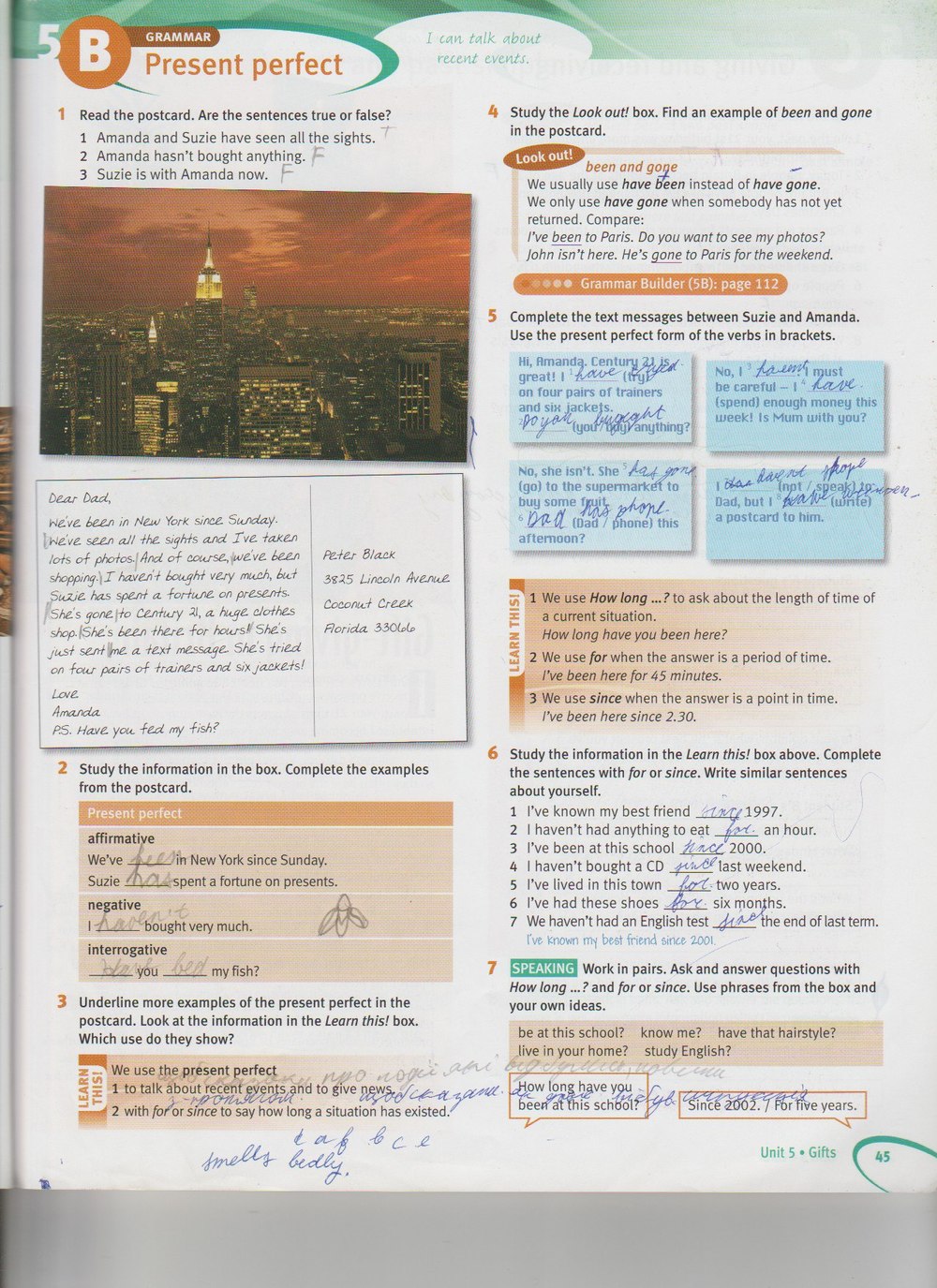 Робочий зошит з англійської мови 8 клас. Solutions Solutions Student book  Страница 45