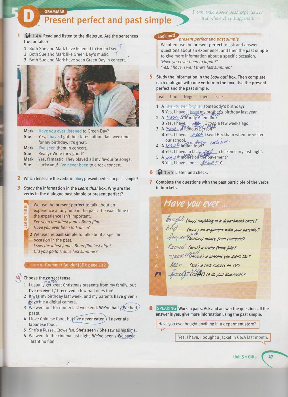 Робочий зошит з англійської мови 8 клас. Solutions Solutions Student book  Страница 47