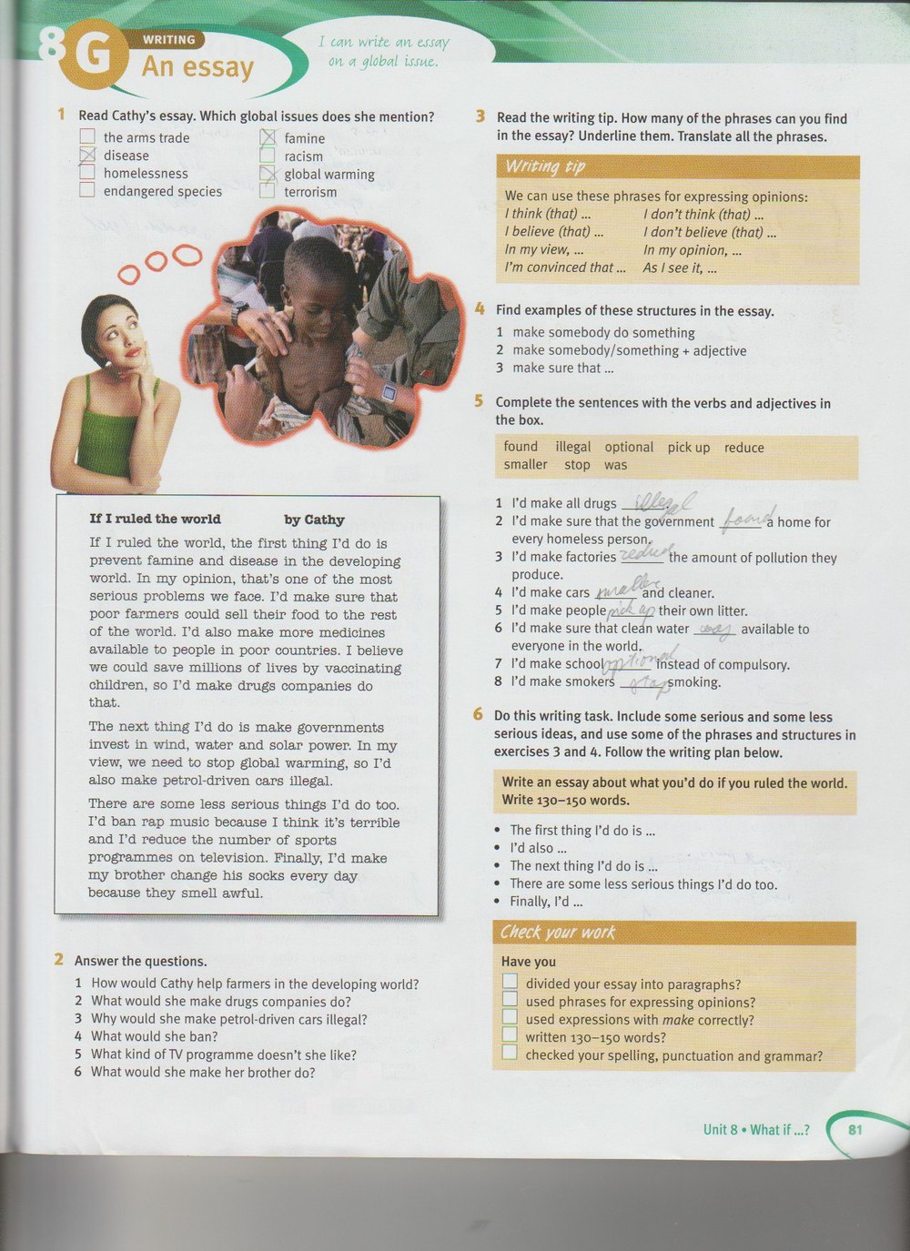 Робочий зошит з англійської мови 8 клас. Solutions Solutions Student book  Страница 81