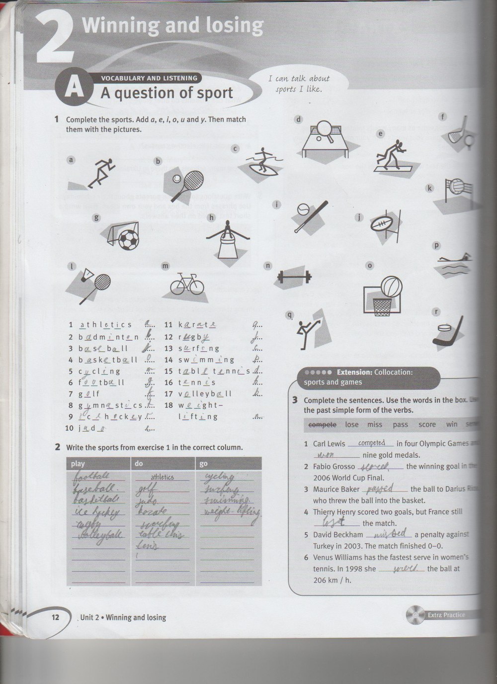 Робочий зошит з англійської мови 7 клас. Solutions Pre-Intermediate  Страница 12