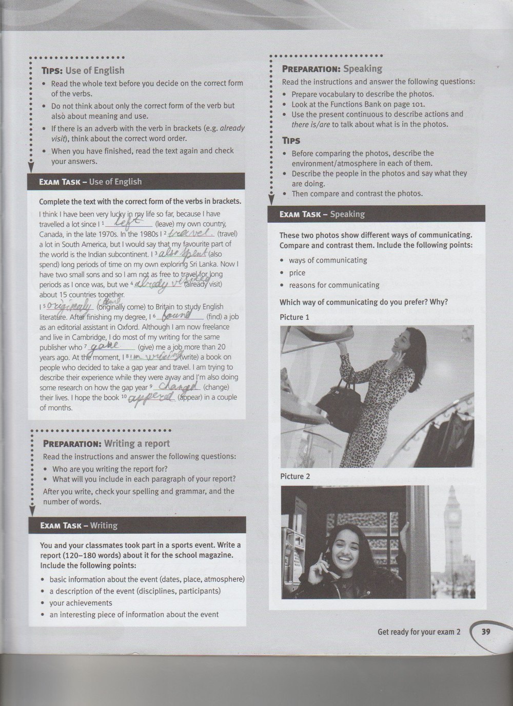 Робочий зошит з англійської мови 7 клас. Solutions Pre-Intermediate  Страница 39