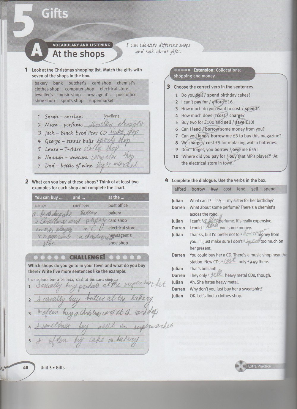 Робочий зошит з англійської мови 7 клас. Solutions Pre-Intermediate  Страница 40