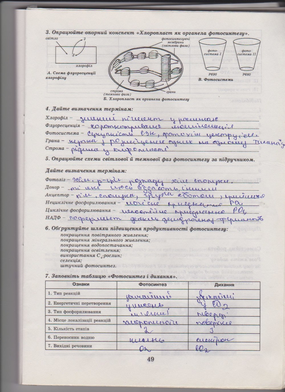 Робочий зошит з біології 10 клас Е. Яковлева, Н. Гусева Страница 49