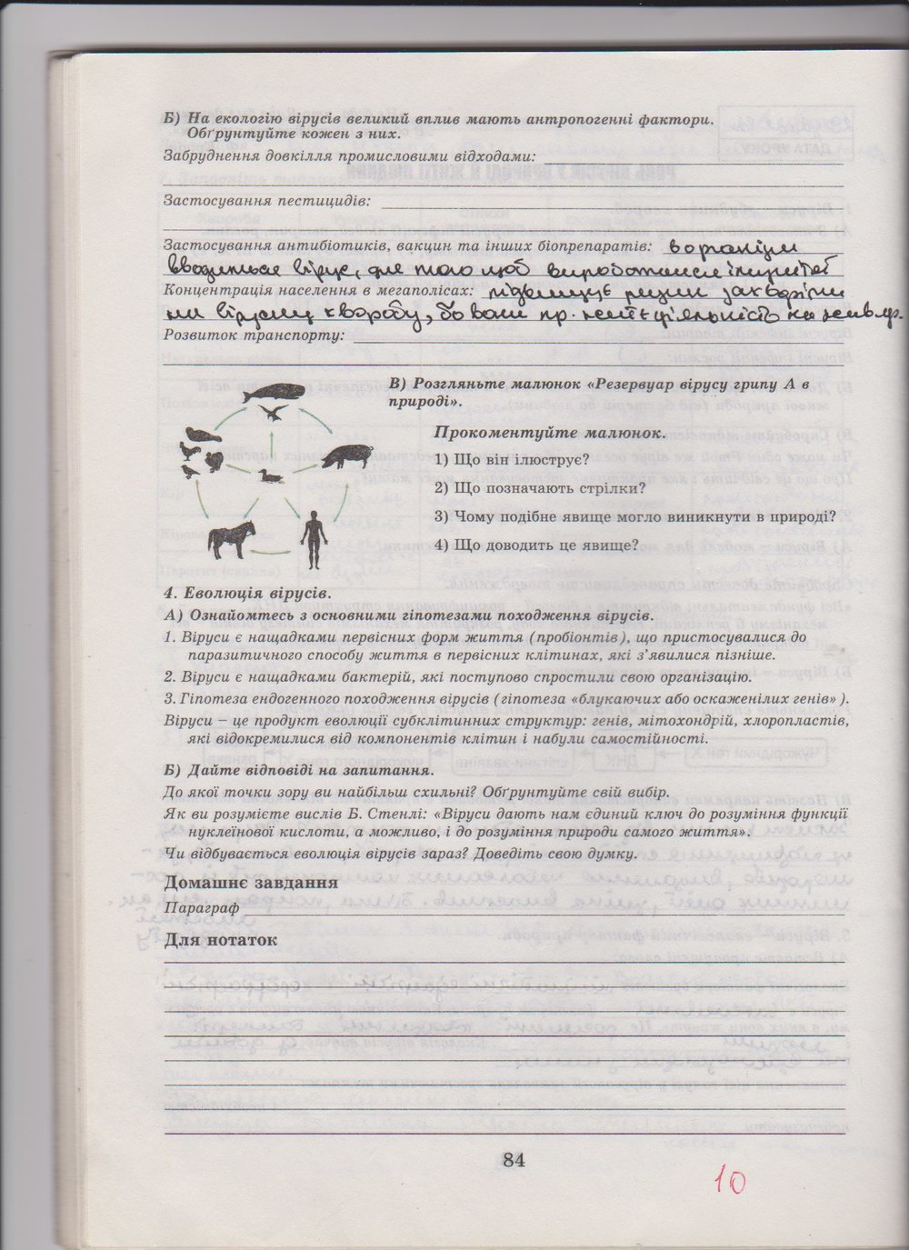 Робочий зошит з біології 10 клас Е. Яковлева, Н. Гусева Страница 84