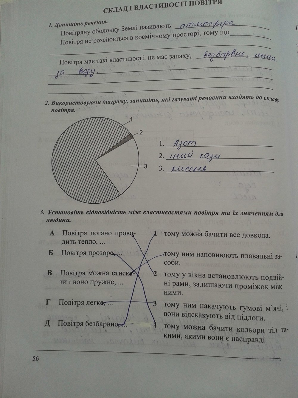 Робочий зошит з природознавства 5 клас Ярошенко О.Г Страница 56