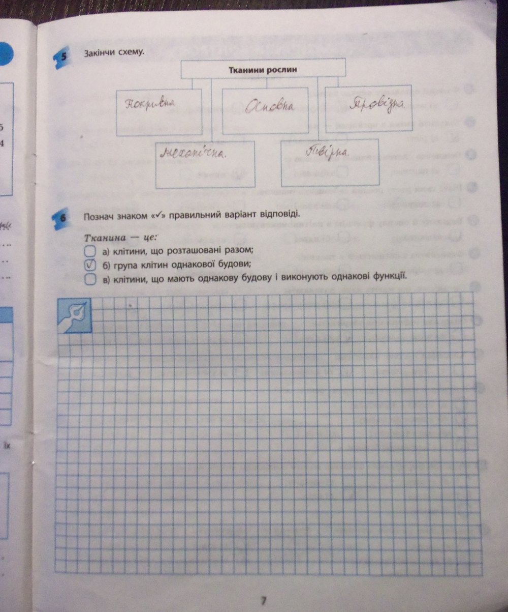 Робочий зошит з біології 7 клас Т.С. Котик Страница 7