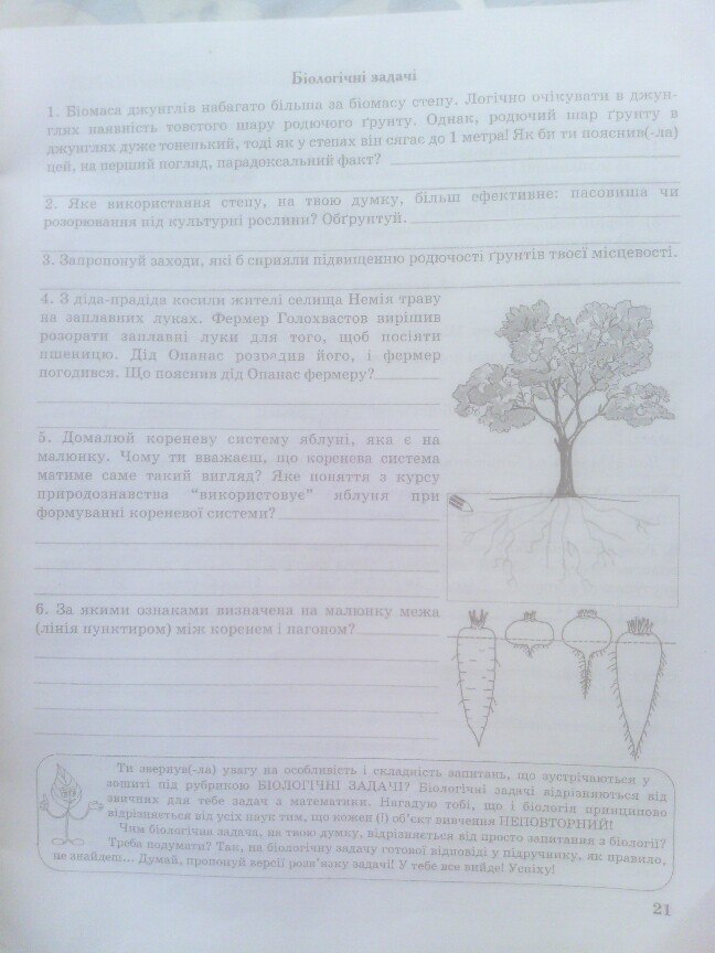 Робочий зошит з біології 7 клас О.В. Князева Страница 21