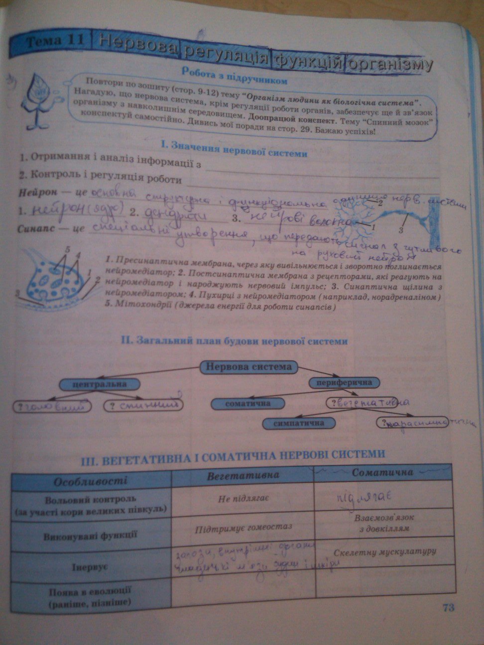 Робочий зошит з біології 9 клас О.В. Князева Страница 73