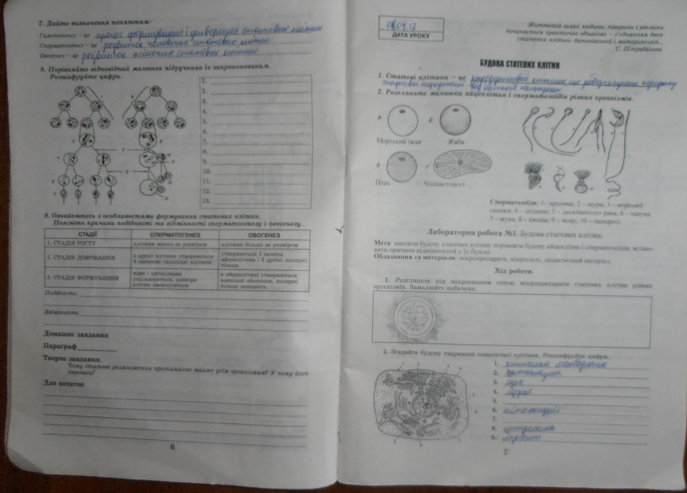 Робочий зошит з біології 11 клас Є. Яковлева Страница 7