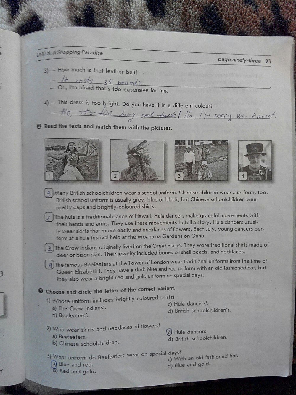 Робочий зошит з англійської мови 7 клас Мясоєдова С.В. Страница 93