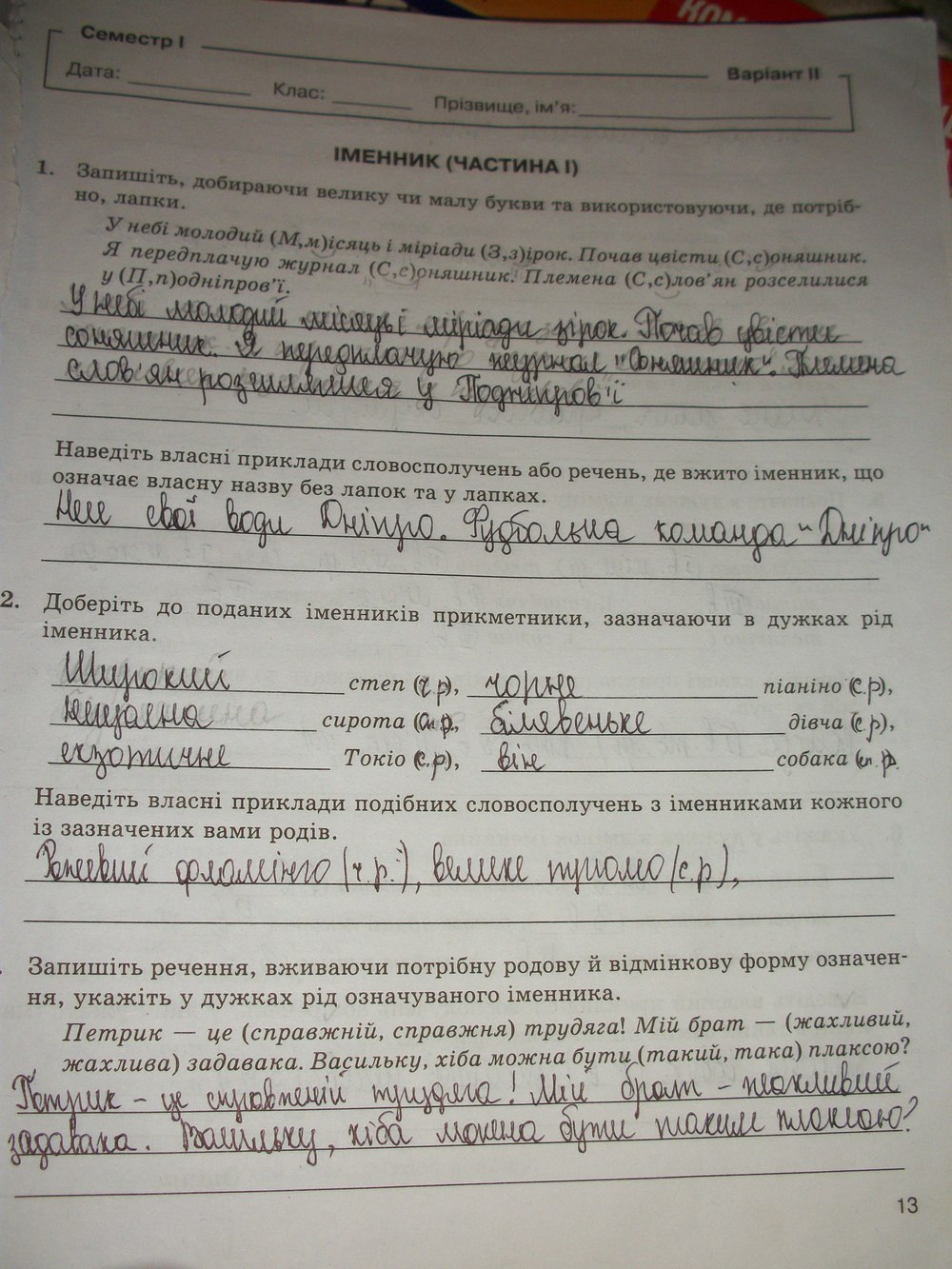 Комплексний зошит з Української мови 6 клас Жовтобрюх В.Ф. Страница 13