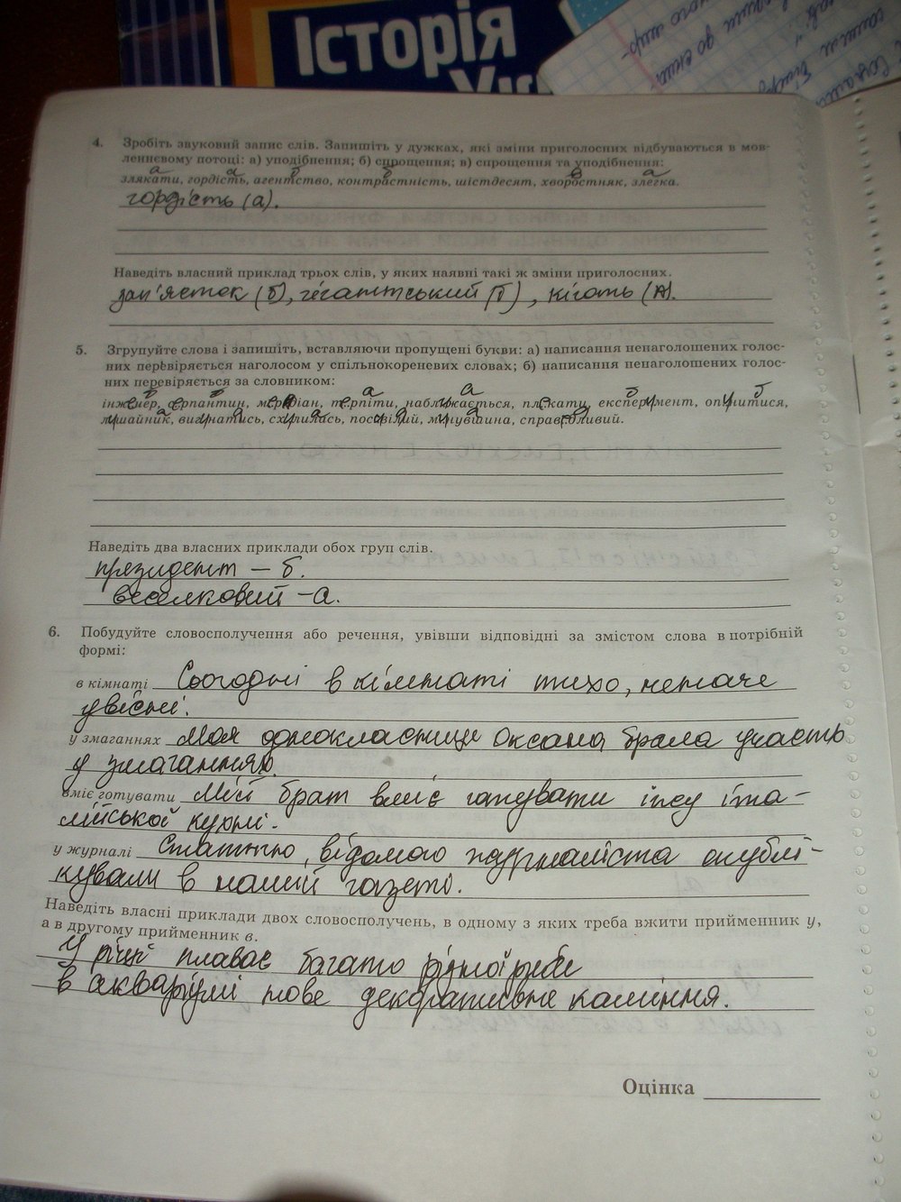 Комплексний зошит з Української мови 10 клас Жовтобрюх В.Ф. Страница 6