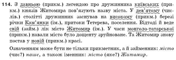 Рiдна мова 5 клас С. Єрмоленко, В. Сичова Задание 114