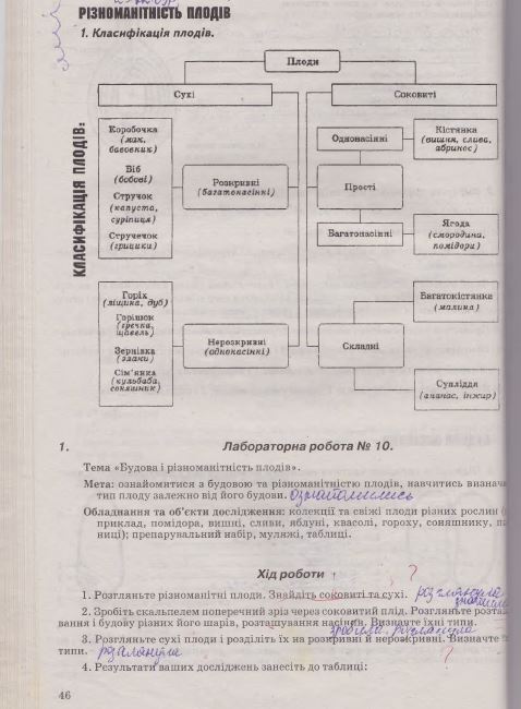 Робочий зошит з біології 7 клас Калінчук А., Гусєва Н. Страница 46