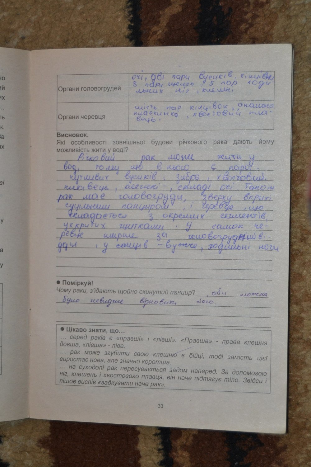 Робочий зошит з біології 8 клас Примак Н.В., Опаренюк Г.А. Страница 33