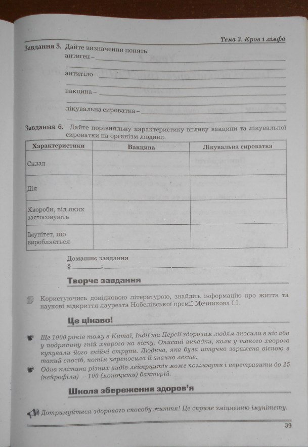 Робочий зошит з біології. 9 клас. Частина 1, 2 Мирна Л.А., Бітюк М.Ю., Віркун В.О. Страница 39