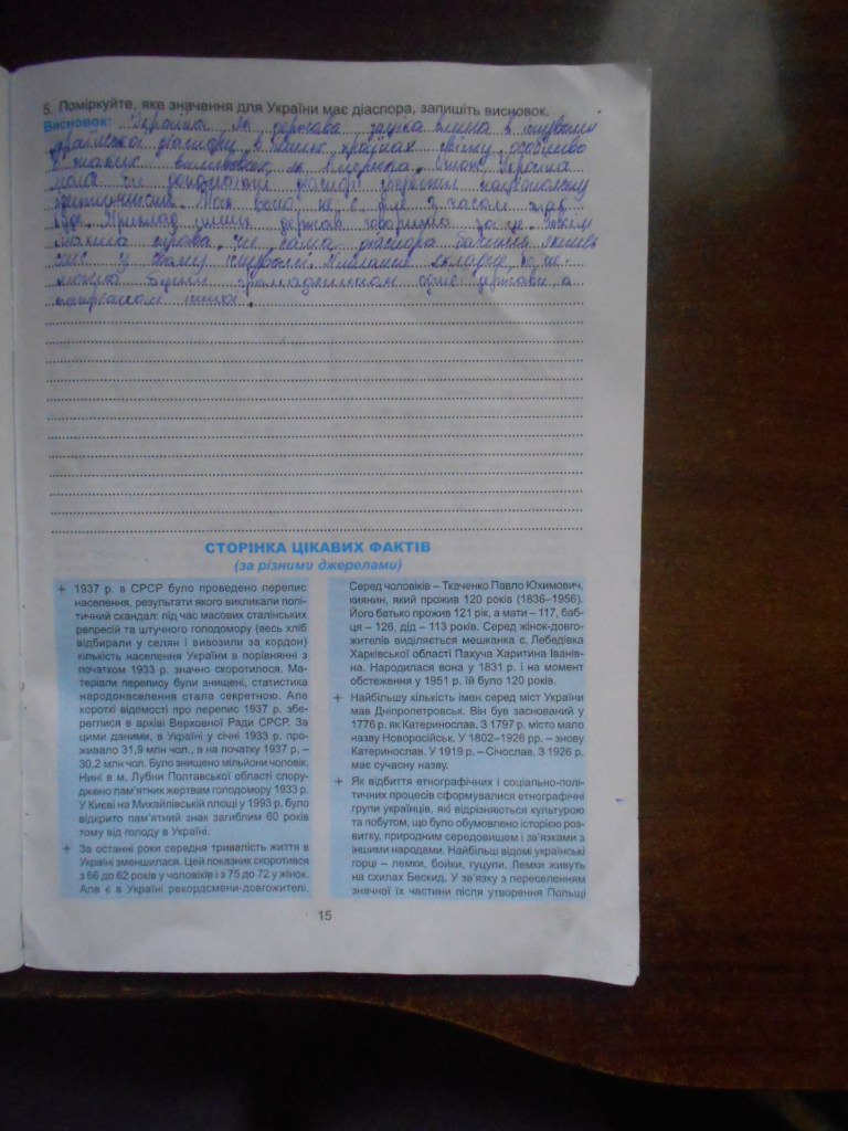 Робочий зошит з географії 9 клас. Практикум з курсу Кобернік С.Г., Коваленко Р.Р. Страница 15