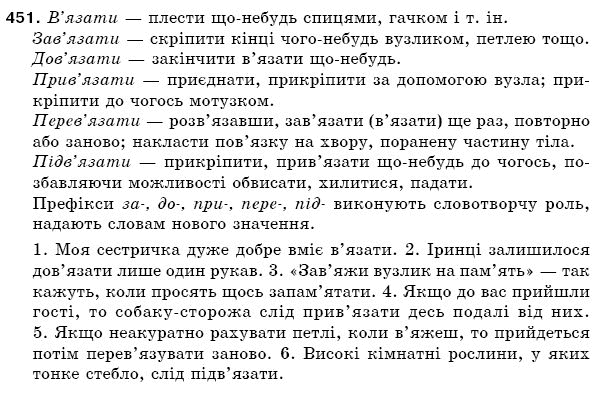 Рiдна мова 5 клас С. Єрмоленко, В. Сичова Задание 451