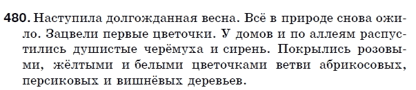 Русский язык 5 класс (для русских школ) Быкова Е., Давидюк Л., Снитко Е. Задание 480