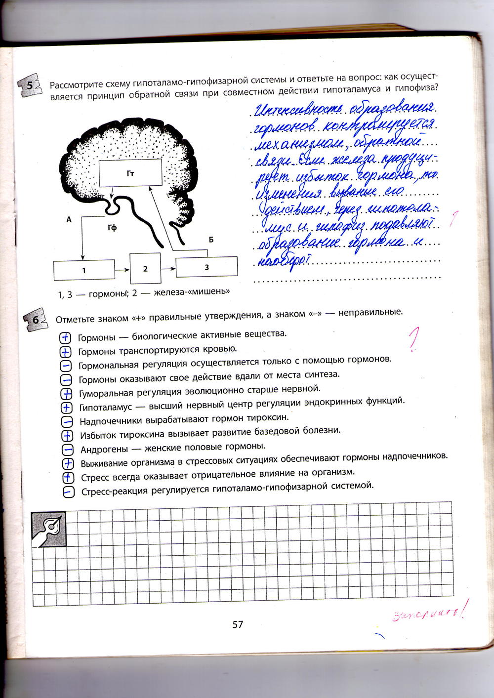 Рабочая тетрадь по биологии 9 класс Котик, Таглина Страница 57