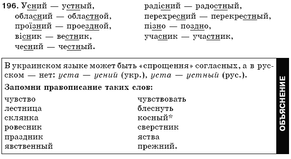 Русский язык 5 класс Баландина Н., Дегтярёва К., Лебеденко С. Задание 196