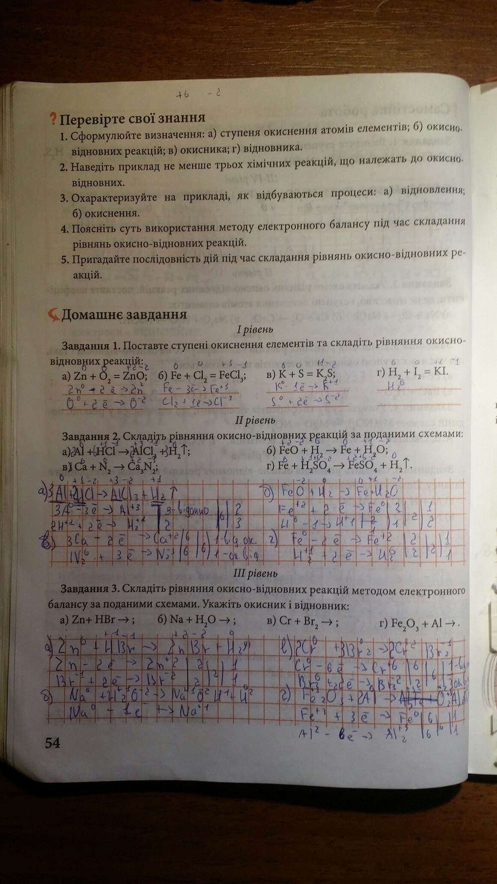 Робочий зошит з химии 9 клас савчин  Страница 54