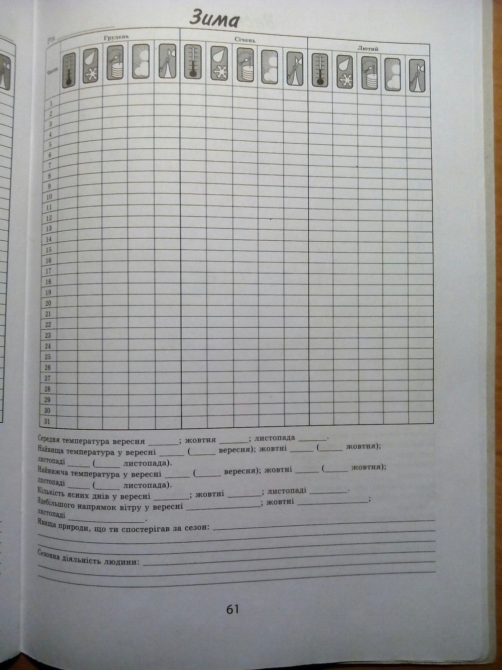 Робочий зошит з природознавства 5 клас котик  Страница 61