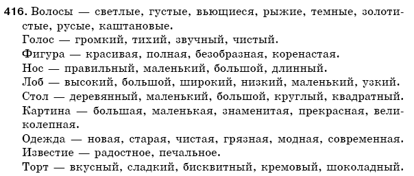 Русский язык 5 класс Баландина Н., Дегтярёва К., Лебеденко С. Задание 416