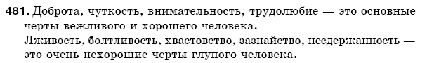 Русский язык 5 класс Баландина Н., Дегтярёва К., Лебеденко С. Задание 481